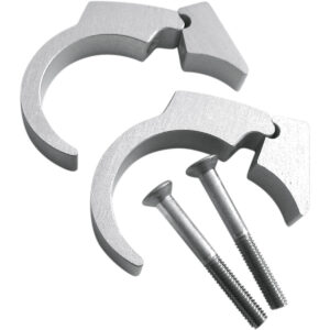 Kit clips para manillar 22mm Plata